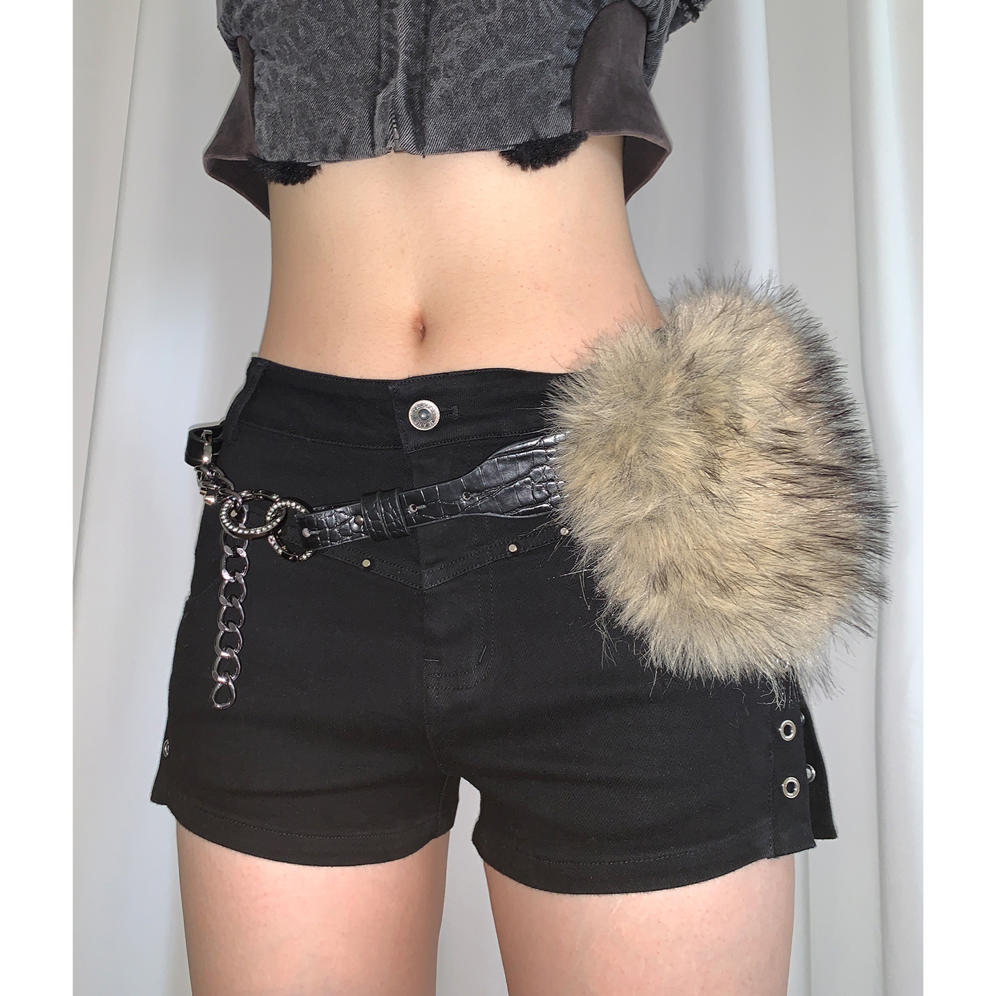 美式毛毛复古亚文化腰带