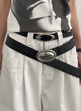 y2k美式腰带女2025新款街头字母皮带韩版百搭ins风牛仔裤带高级感