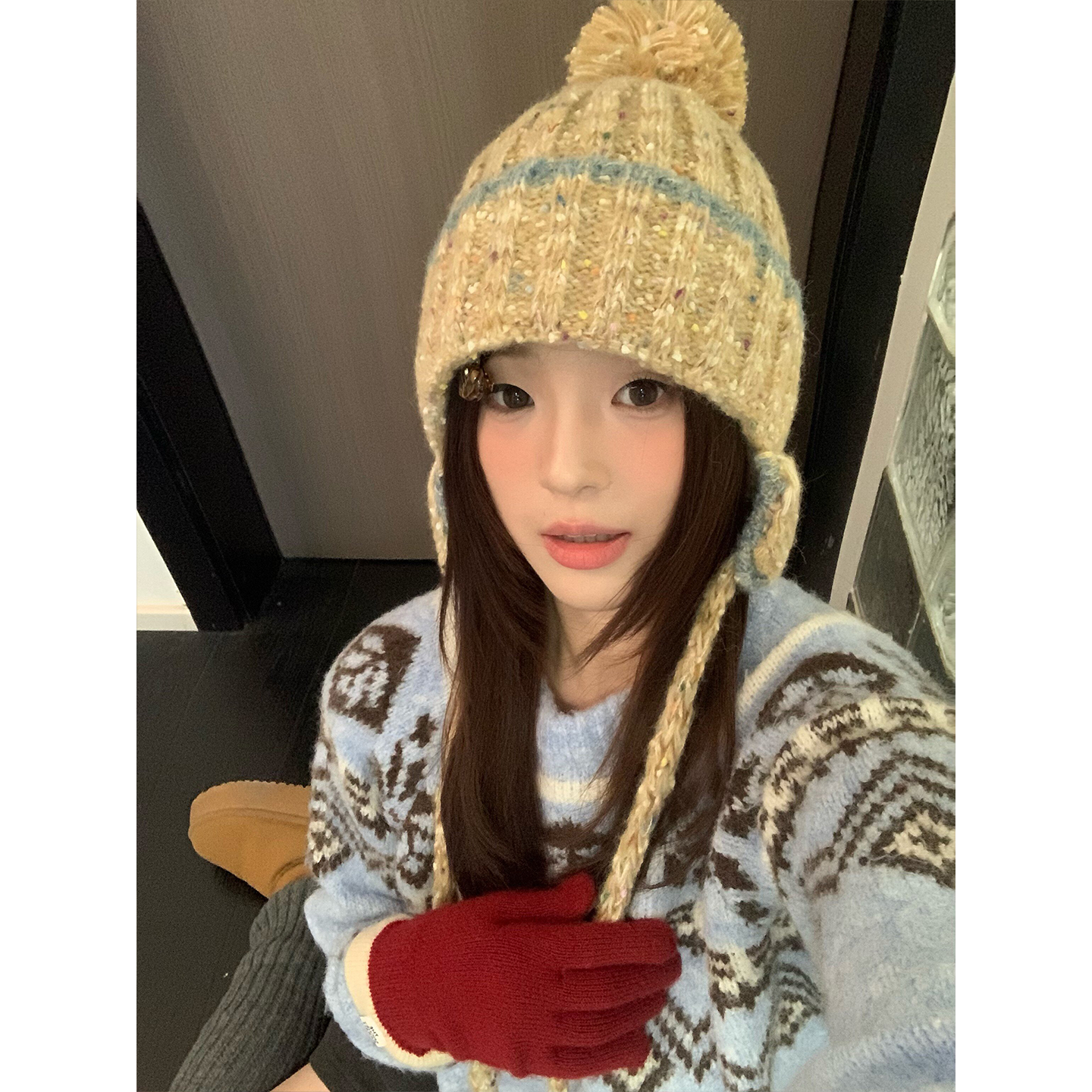 可爱护耳百搭针织毛线帽