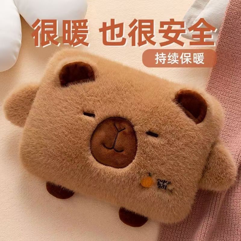 充电式热水袋暖手手袋可拆洗女生防爆毛绒可爱暖水袋电暖宝宝新款