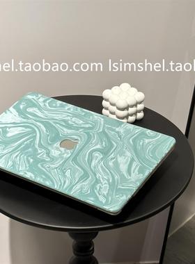 SHELL丨适用于苹果电脑MacBook苹果笔记本Air13M3保护壳M1Pro阿尔卑斯绿色皮套pro16/15Max冬日14/12寸/15寸
