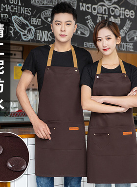 围裙厨房家用新款网红男女士防水防油餐饮半身工作服围兜罩衣