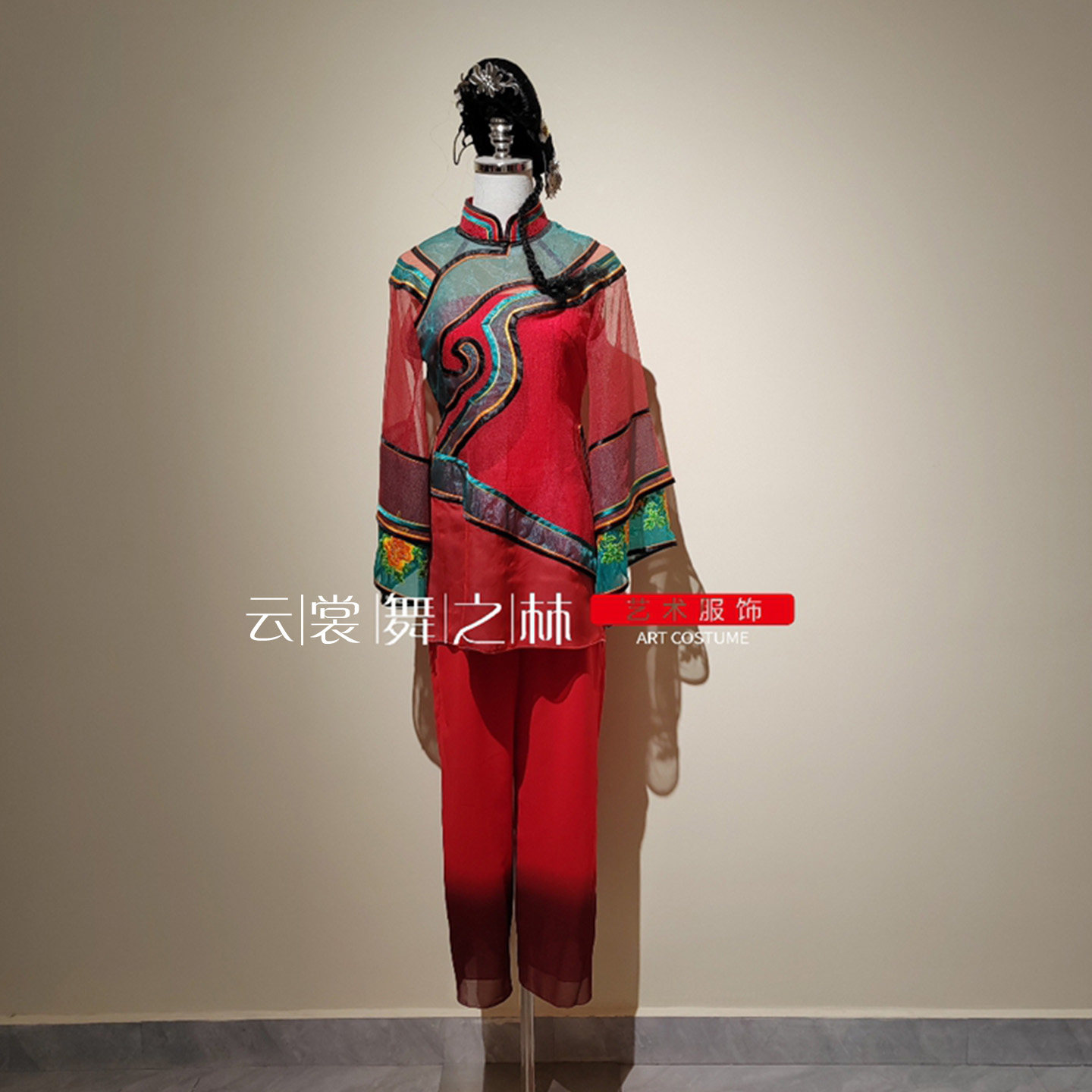 徽娘剧目服租赁安徽花鼓灯女子独舞民族徽娘艺考服装桃李杯演出服