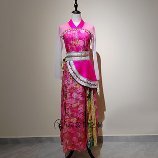 铜雀女舞蹈服演出服玫红古典舞艺考桃李杯民族舞服租赁原版表演服