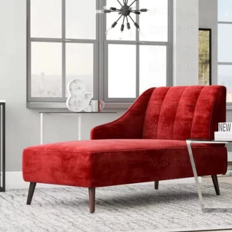 简约现代卧室软包贵妃椅榻欧式设计师客厅躺椅休闲懒人阳台沙发凳