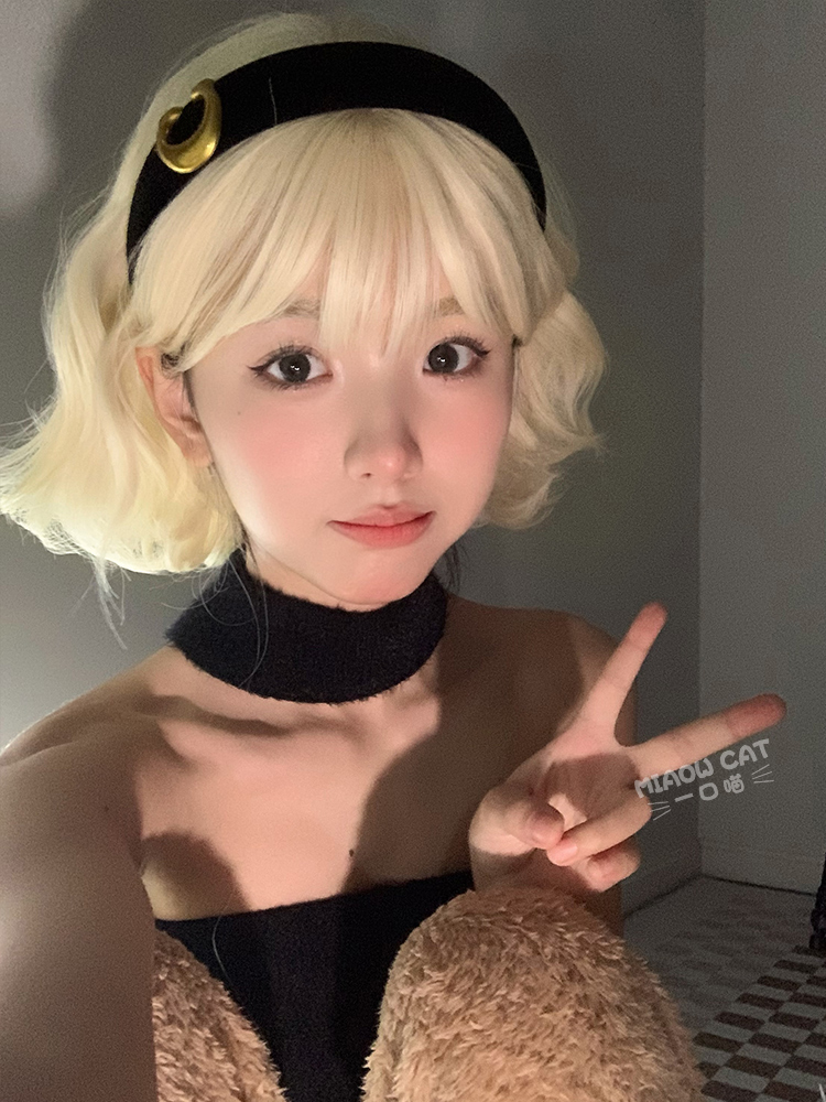 假发女日常短卷发网红lolita新款夏季自然逼真甜美可爱jk全头套式