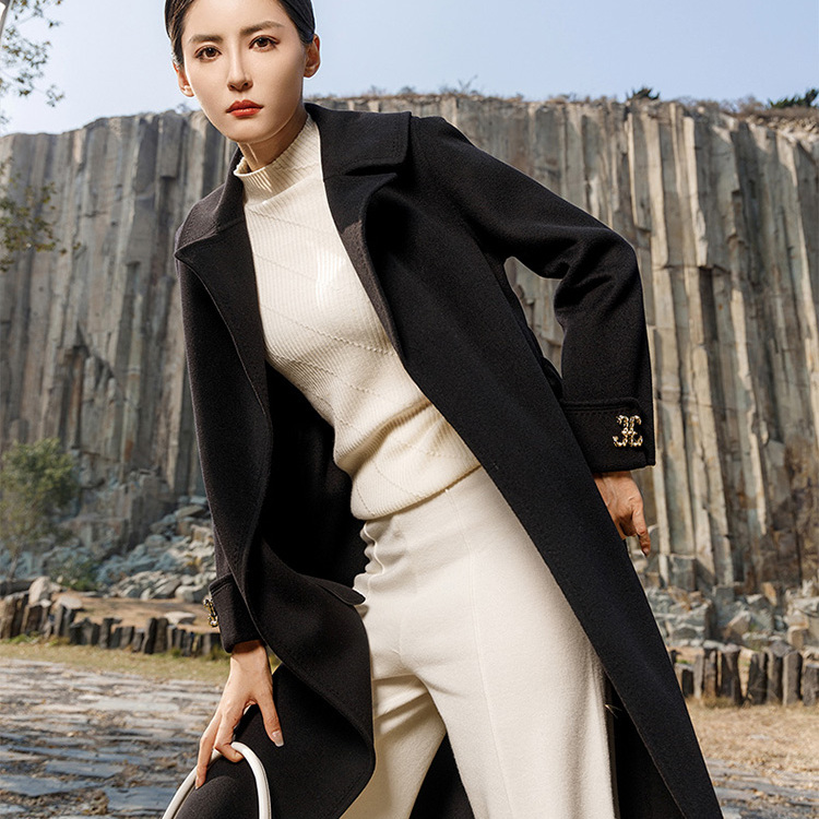 【商场同款】阿菁娜大方简洁时髦经典大衣A30D211013