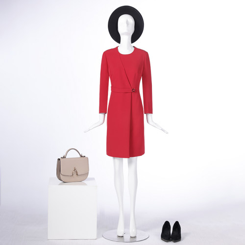 红色小礼服裙LL20358A靓诺