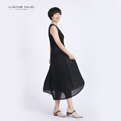 商场同款 靓诺黑色无袖 连衣裙百搭长款 背心裙25新款 LL25326A