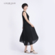 商场同款 靓诺黑色无袖 连衣裙百搭长款 背心裙25新款 LL25326A