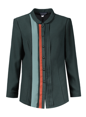 靓诺绿色百搭拼色衬衫LC18113A