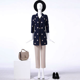 靓诺波点撞蓝色小衫LX22218A