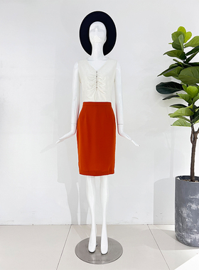 靓诺橘色短裙LQ14450A