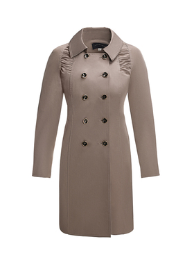 靓诺驼色风衣LF12040A