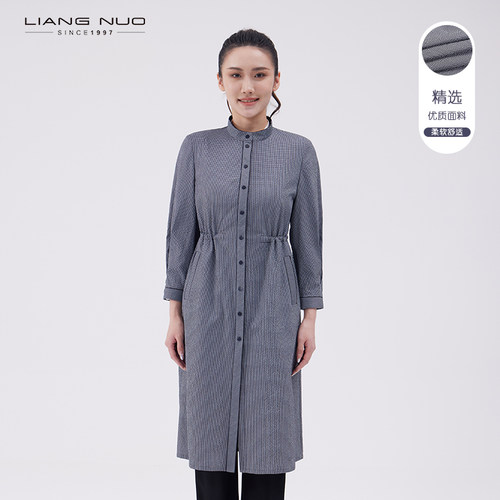 靓诺千鸟格A形衬衫LL22162A