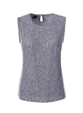 靓诺灰色针织背心LB18111A