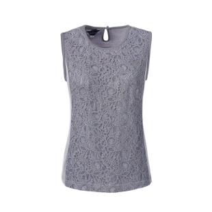 靓诺灰色针织背心LB18111A