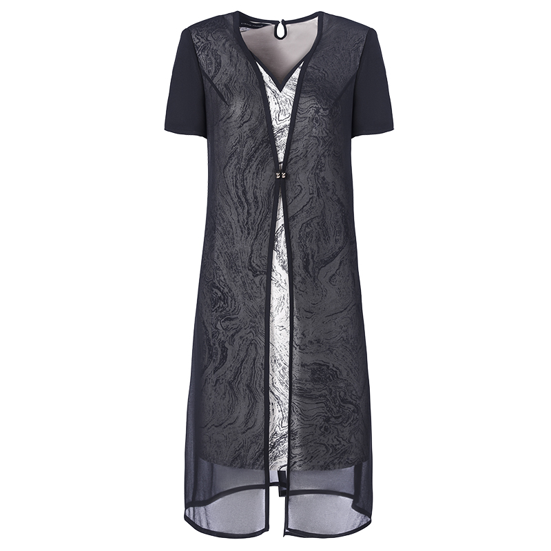 靓诺透视线稿花长裙LL22260A