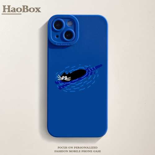游泳猫iPhone15苹果14proamx小米13适用P50华为mate60pro红米K70新款opporeno7/8plus荣耀90pro手机壳小米14
