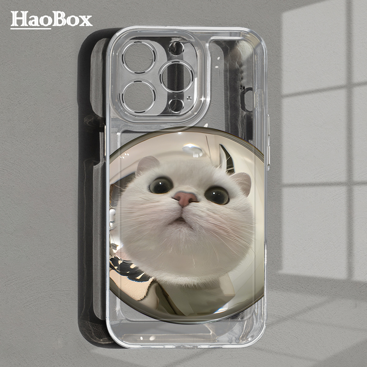 猫咪iPhone15苹果14promax透明壳mate60pro华为P60适用opporeno7新款8plus荣耀90pro手机壳小米14红米k60至尊
