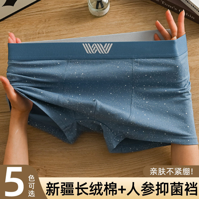 男士内裤2025新款新疆棉青少年平角内裤男四角纯棉防阴囊潮湿短裤