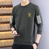 圆领卫衣男款 t恤上衣服 男生宽松休闲打底长袖 潮牌春秋季 印花美式