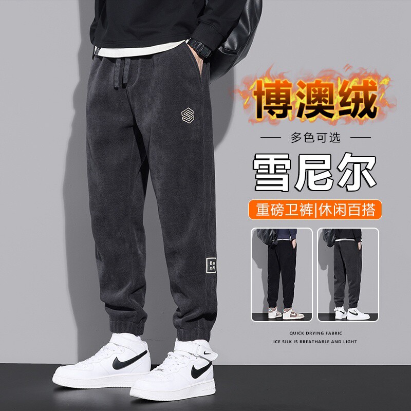 清仓捡漏外贸原单尾货灯芯绒裤子男潮流秋冬季工装束脚哈伦休闲裤