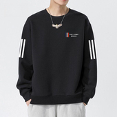 男士 宽松潮牌休闲运动青年无帽外套三杆打底衫 卫衣春秋季 2026新款