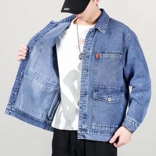 春秋季潮牌牛仔外套男2023新款