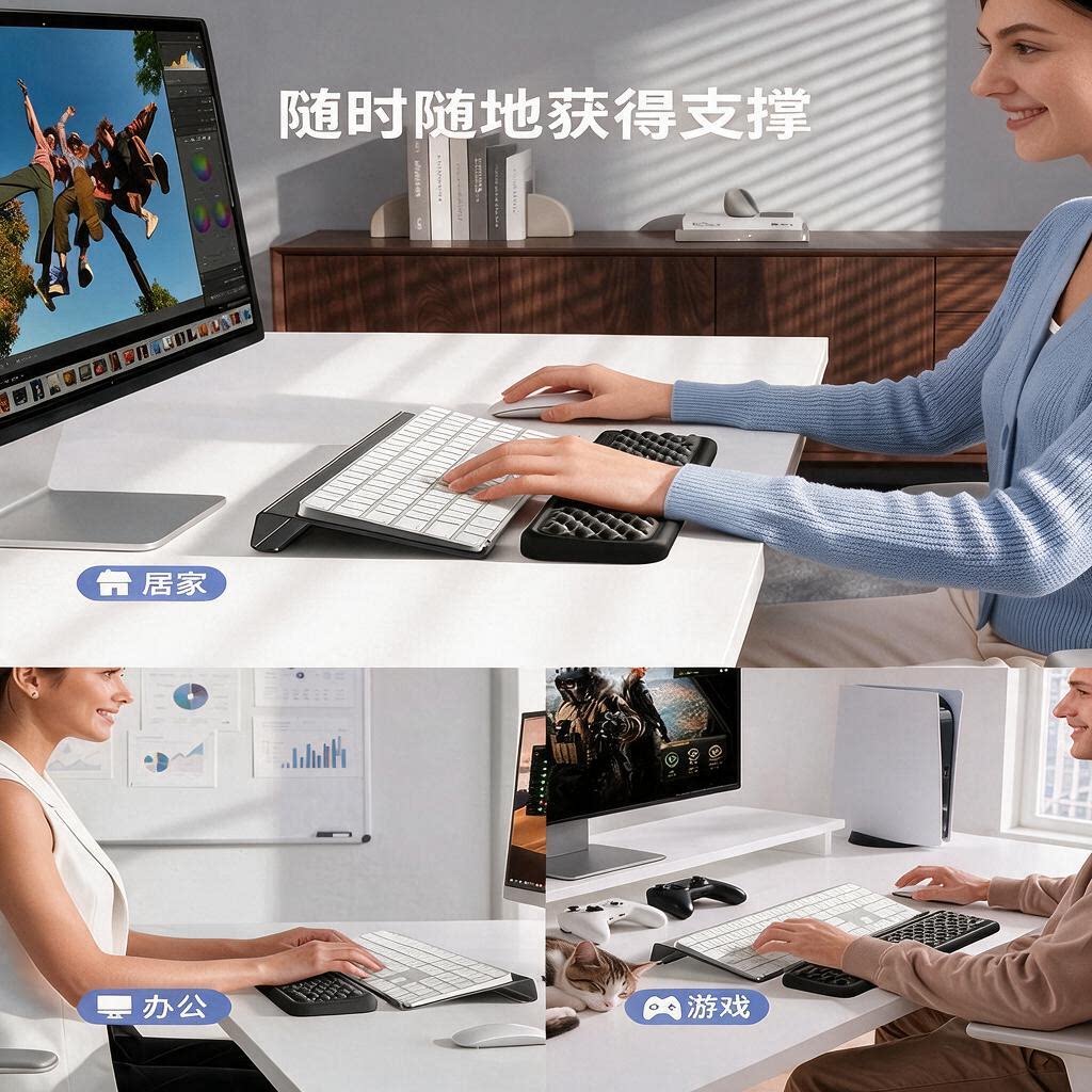 鹿为亚克力二合一键盘手托支架图片