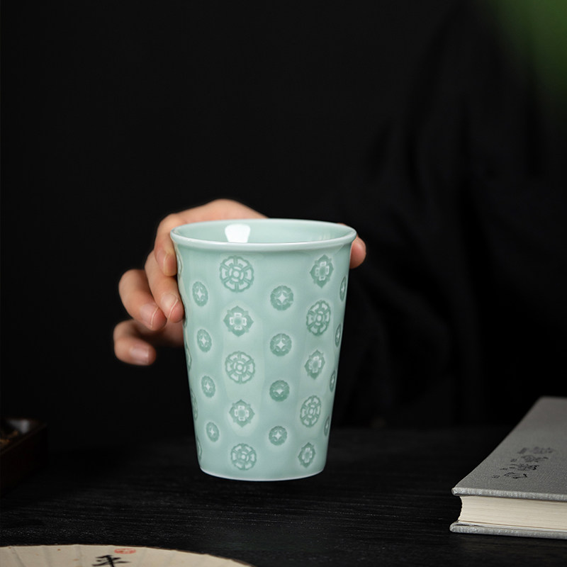 廷怀窑随手杯陶瓷可乐杯家用大号泡茶杯单杯功夫茶具礼盒装