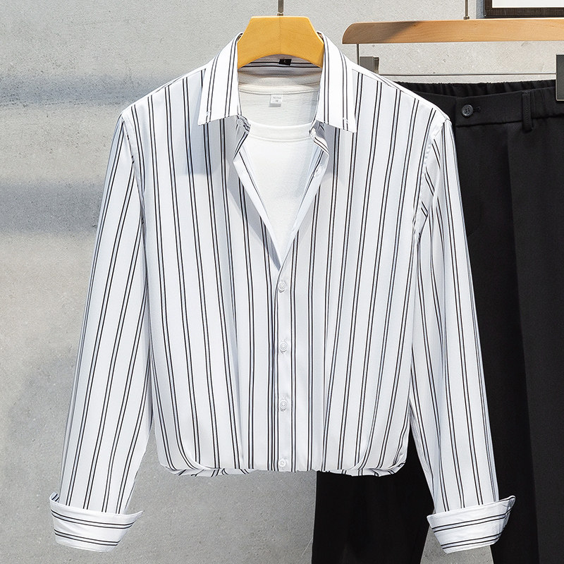 男士衬衫长袖韩版潮流青年帅气弹力免烫衬衣潮101A-CS162-P28，男装衬衫，星座101A