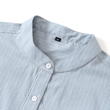 男士立领衬衫短袖夏季薄款商务休闲帅气条纹衬衣潮101A-CS198-P30，男装T恤，星座101A