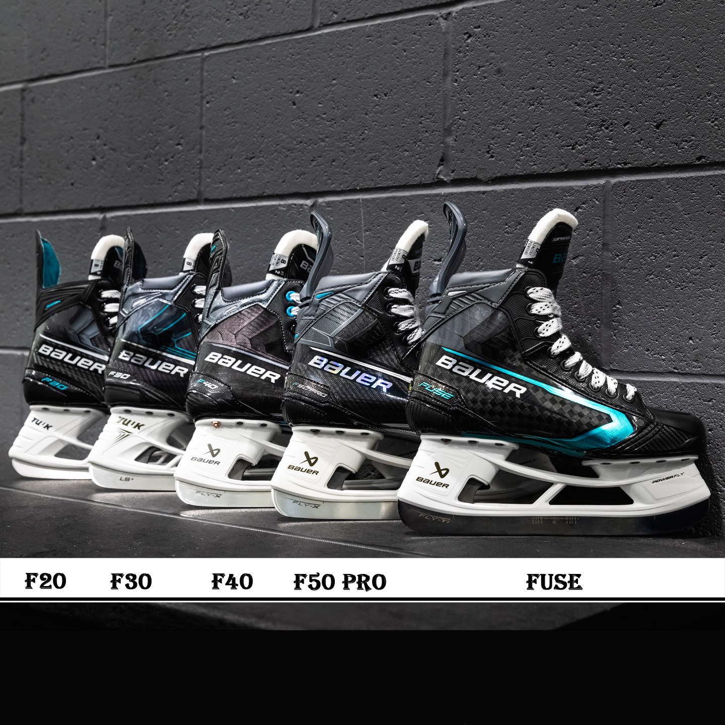 26款bauer/鲍尔 FUSE/F50PRO/F40/F30/F20 冰球鞋儿童青少年成人