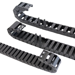 拖链线槽工程塑料机床尼龙电缆线坦克链托链桥式半封闭可打开小型