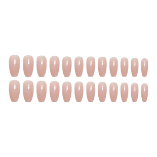 甘露寺穿戴甲甄嬛传美甲裸色中长款短杏仁型冰透中椭圆形短款甲片