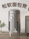 软包塑料凳子加厚家用结实耐用可叠放出租房客人备用高圆凳风车凳