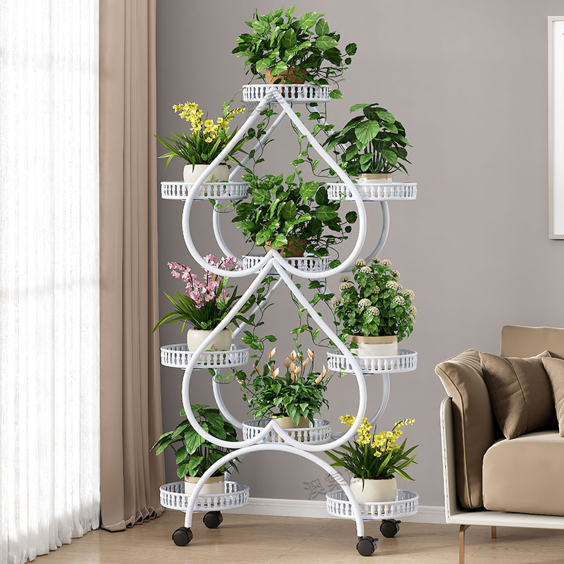 花架子客厅落地式新款置物架阳台多层铁艺绿萝植物摆放花盆花架