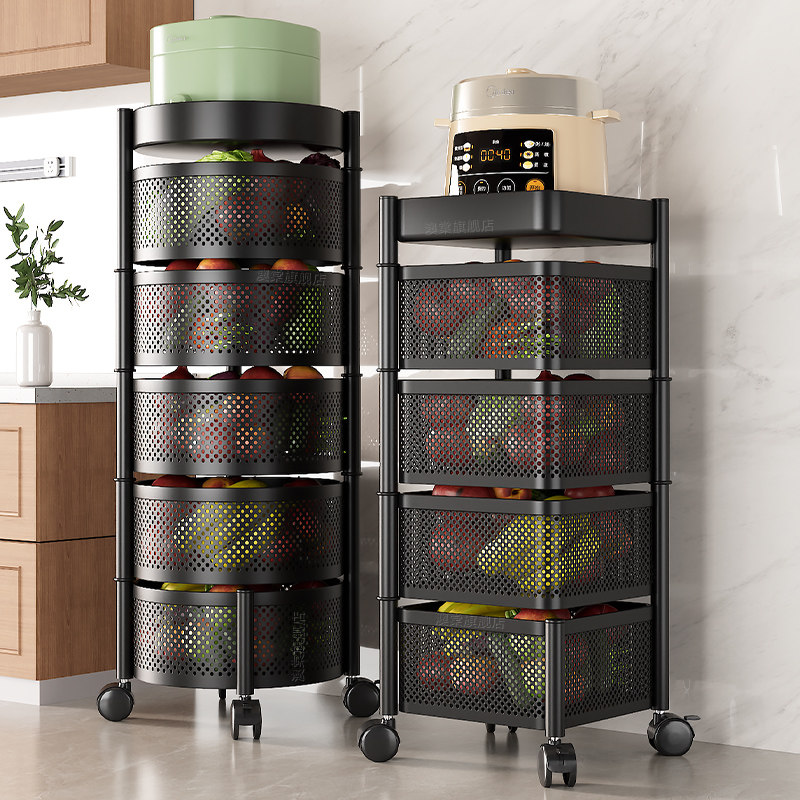 多功能厨房置物架圆形旋转放菜蓝子专用果蔬菜篮多层收纳架架子,厨房/烹饪用具,厨房置物架/置物柜/角架,淘宝优惠券,粉丝福利购,淘宝优惠卷