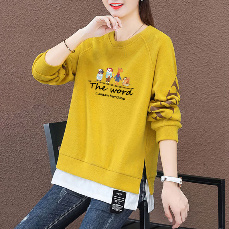胖mm中长款卫衣女春秋薄款2025新款韩版百搭外套秋冬加绒长袖上衣