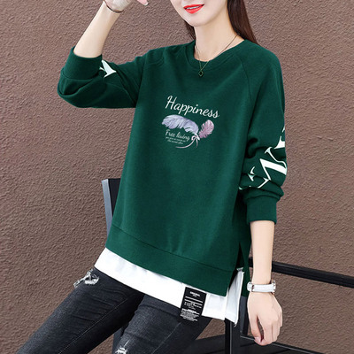 假两件加绒卫衣女小个子秋冬2025新款爆款女装时尚洋气长袖上衣潮