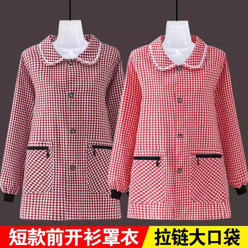 短款前开衫罩衣女外穿棉布透气薄图片