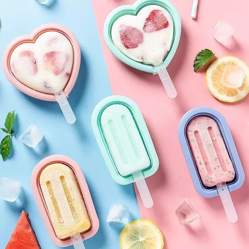 软硅胶雪糕模具盒家用做自制冰淇淋冰棒冰棍冰糕的模型神器食品级
