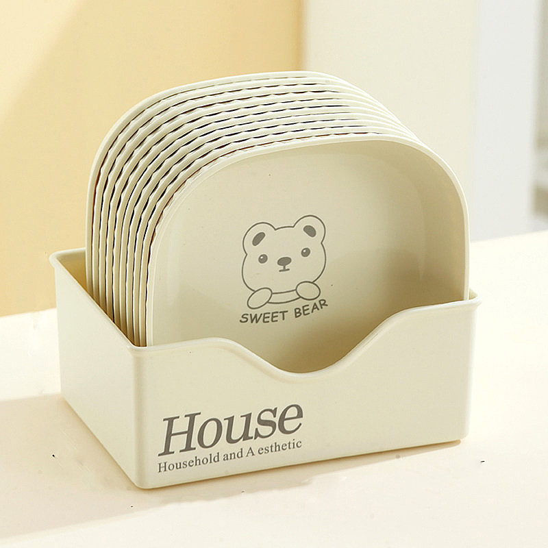 餐桌吐骨碟家用垃圾盘碟骨头碟食品级小菜碟零食水果盘带底座收纳,餐饮具,碟,淘宝优惠券,粉丝福利购,淘宝优惠卷