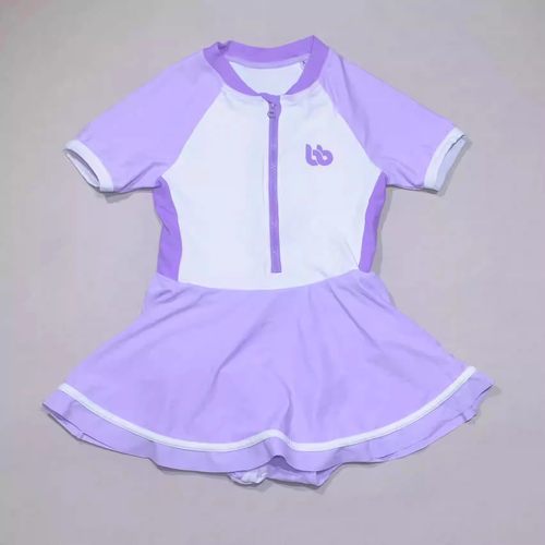 紫白色裙子连体泳衣女童(瑕疵款)
