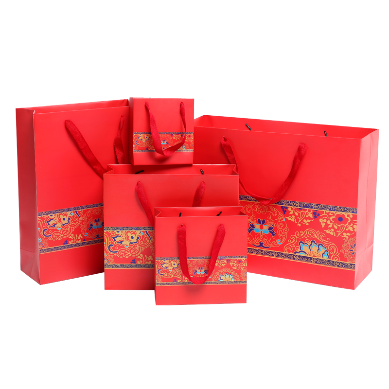 中国风中秋节月饼礼品袋纸袋包装纸袋手提纸袋纸袋生日礼品纸袋