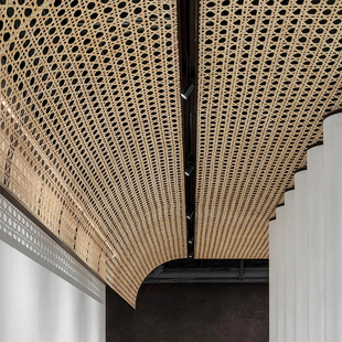 定制镂空竹编高档竹席天花板屏风隔断装饰民宿酒店农家乐装修材料