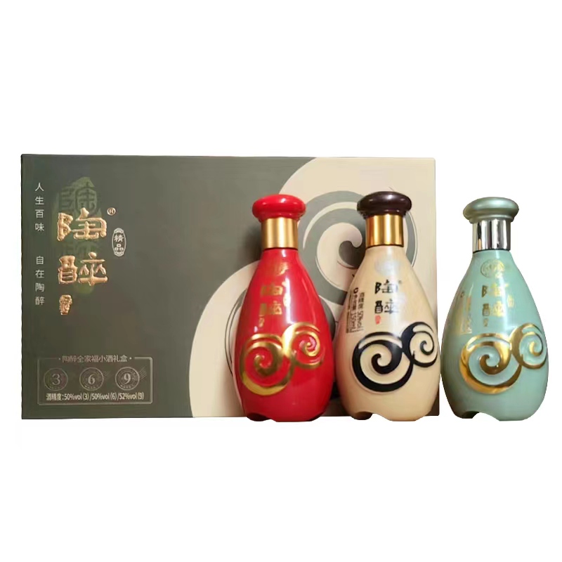 沱牌陶醉精品全家福小酒礼盒浓香型150ml*3瓶装 摆柜收藏
