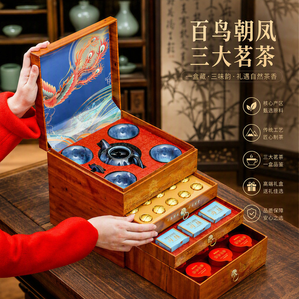 中秋小罐茶叶礼盒送长辈批发团购