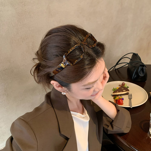 豹纹折叠眼镜发箍高颅顶头箍发饰